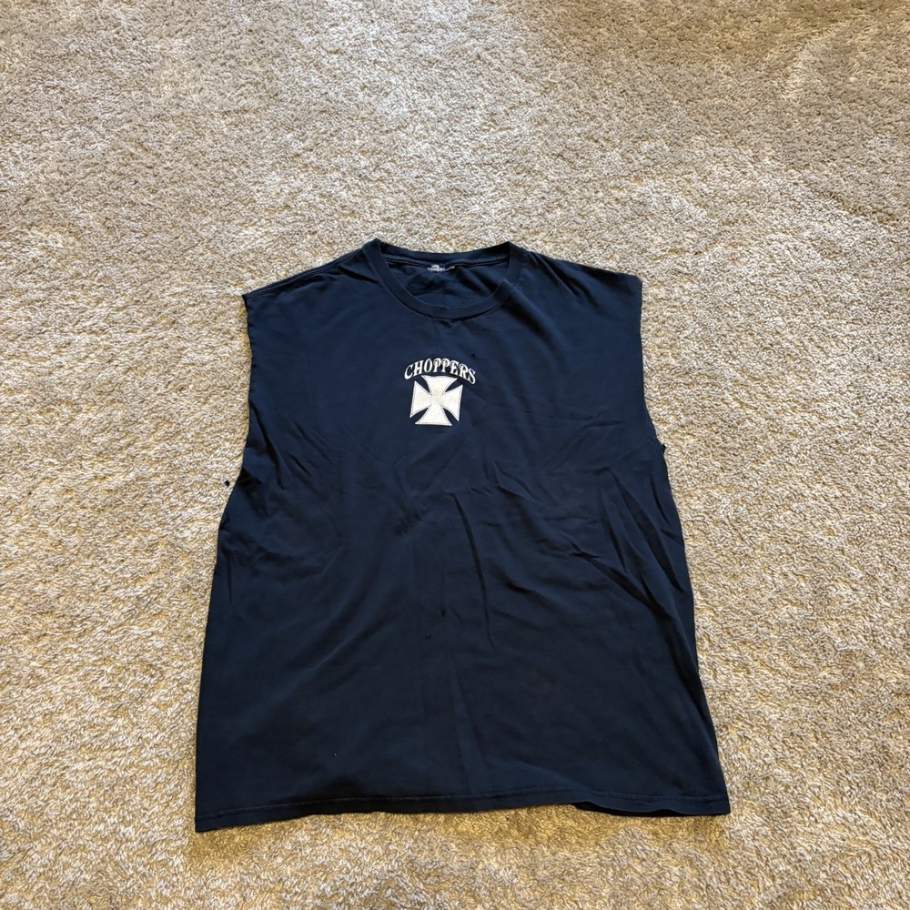 Vintage West Coast Choppers Black T-Shirt Cut Off Men's Medium